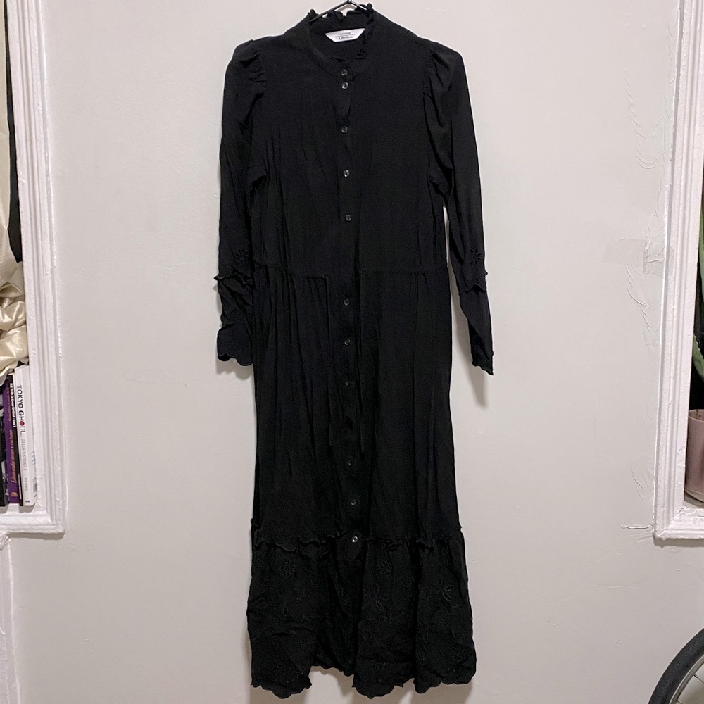 Black Long Sleeve, Long Witchy Dress